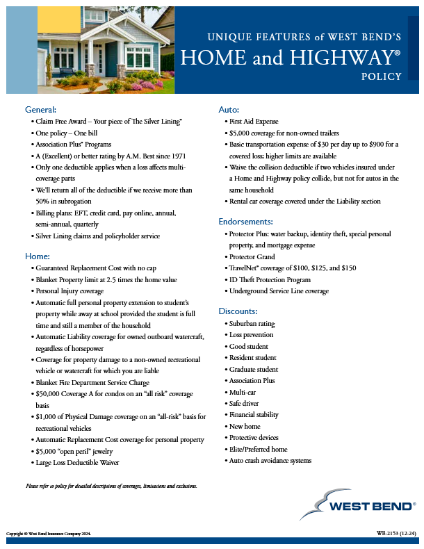 West Bend Highlights